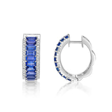 Load image into Gallery viewer, Blue Sapphire Petal Earrings
