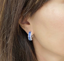 Load image into Gallery viewer, Blue Sapphire Petal Earrings
