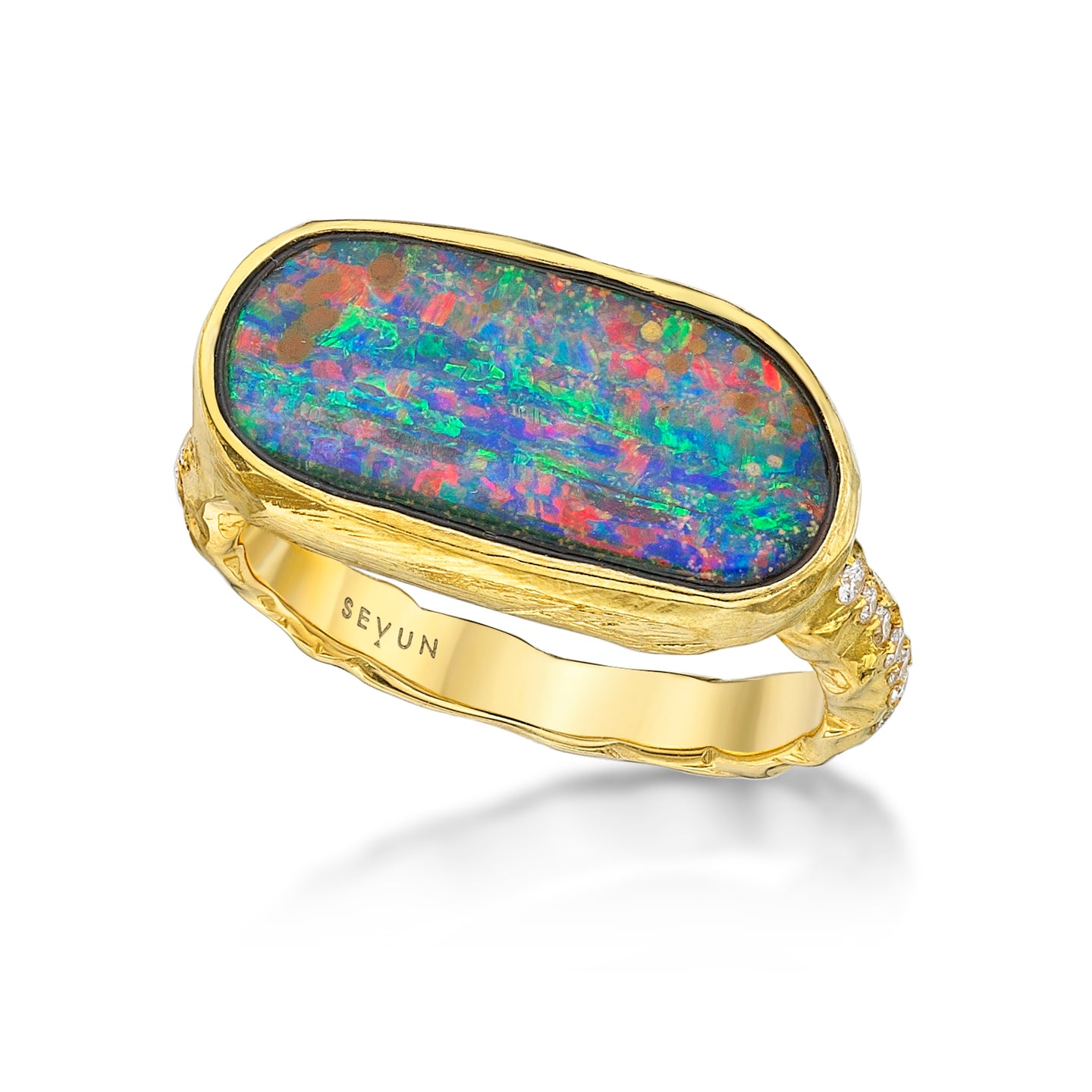 Serene Boulder Opal Ring