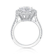 Load image into Gallery viewer, Square Halo Round Brilliant Diamond Ring
