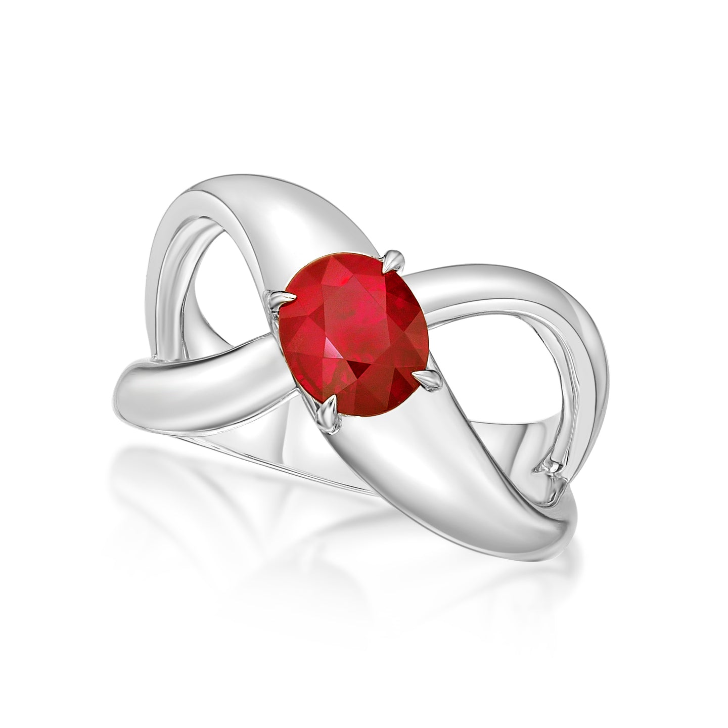 Ruby White Gold Ring