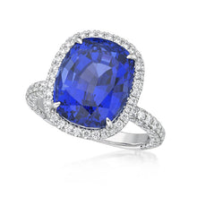 Load image into Gallery viewer, Tanzanite Diamond Domed Ring
