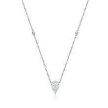 Load image into Gallery viewer, Pear Shape Diamond Necklace with Diamond Chain
