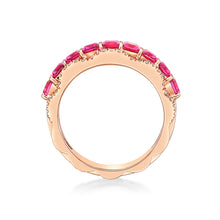 Load image into Gallery viewer, Pink Spinel Diamond Petal Ring
