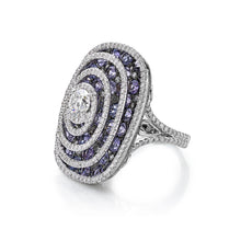 Load image into Gallery viewer, Swirling Diamond Spinel Ring

