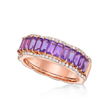Load image into Gallery viewer, Amethyst Petal Ring
