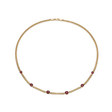 Load image into Gallery viewer, Red Spinel Gold Necklace
