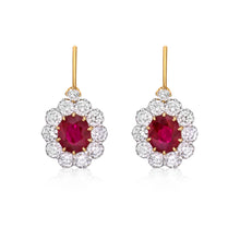 Load image into Gallery viewer, Ruby Diamond Earrings
