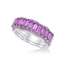 Load image into Gallery viewer, Violet Sapphire Petal Ring

