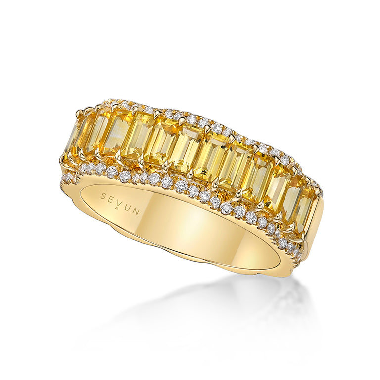 Yellow Sapphire Petal Ring